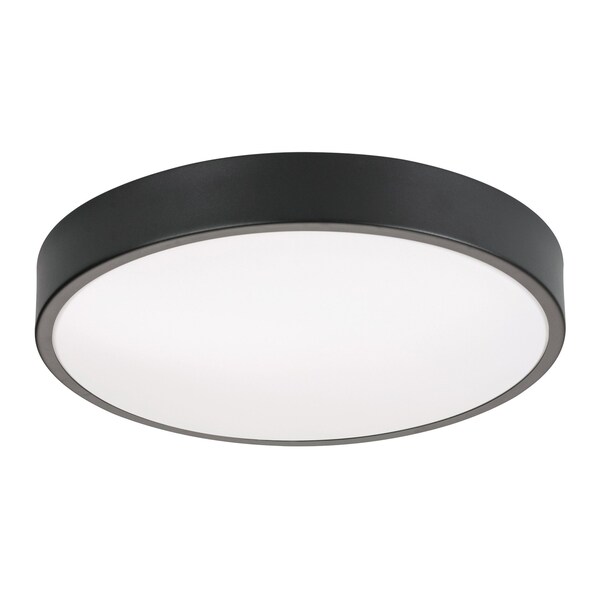 Afx Octavia - LED Flush Mount - 19" - Black Finish - White Acrylic OTVF1932LAJD1BK - main